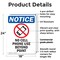 Signmission No Cell Phone Use, 18 in W x Rectangle, Plastic OS-2PACK-NS-P-1824-V-14417 - alternate 5